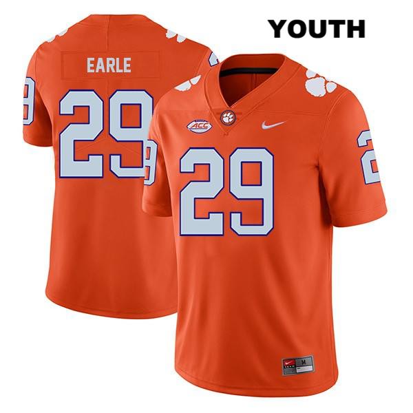 Youth Clemson Tigers #29 Hampton Earle Stitched Orange Legend Authentic Nike NCAA College Football Jersey OHS6446JE